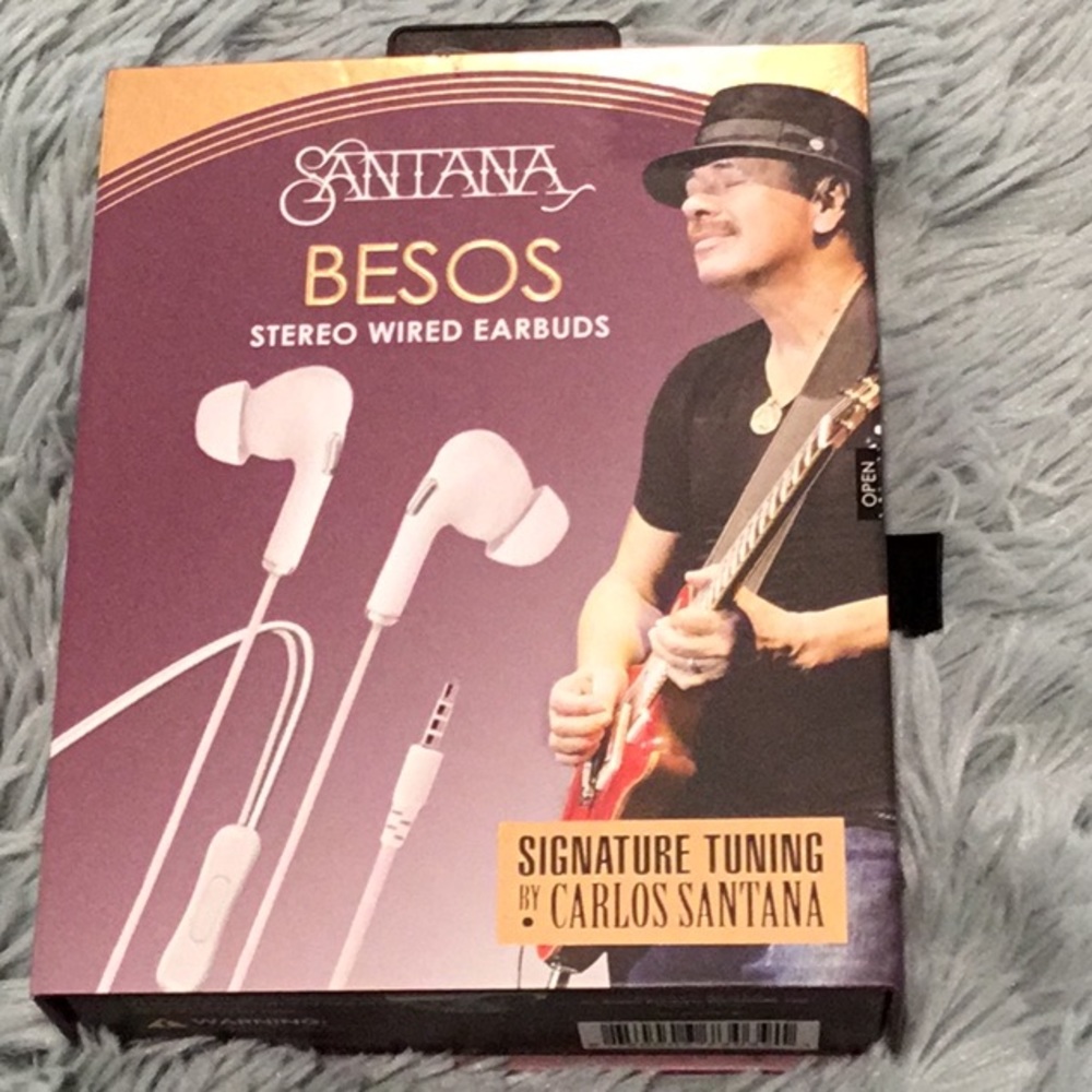 Signature Tuning by Santana Stereo Wired Earbuds with HD Stereo in blue/…
